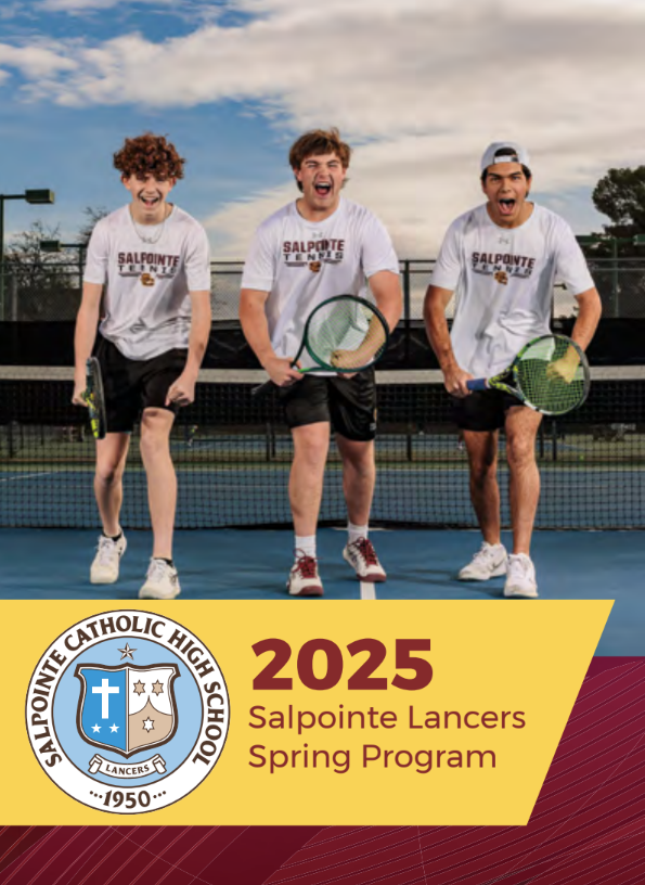 Spring Sports Program with Tennis Team on Cover 2025